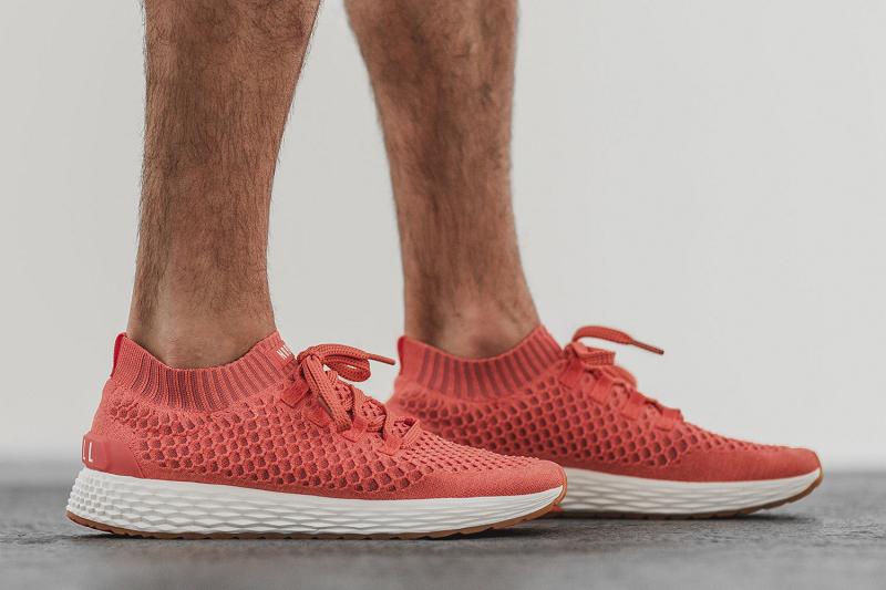 Nobull Coral Knit Runner Men's Running Shoes Pink | USA H1048A